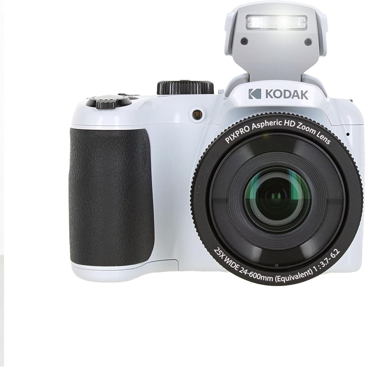 Kodak Pixpro AZ255 Digital Camera (AZ255WH) Bundle Including: 64 GB Memory Card, Rechargeable Batteries, Case, Neck Strap, Lens Caps, Full Cleaning Kit, Card Reader, Card Wallet, USB Cable, Cap Keeper