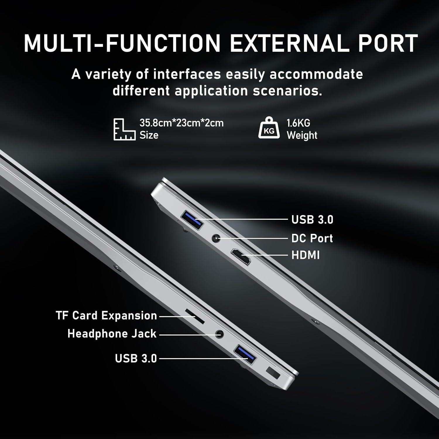 15.6 inch Laptops 16GB RAM DDR4 512GB SDD Portable Laptop Computer Cerelon N5095 Processor FHD 1920 * 1080 Laptop PC with Touch ID, WiFi5, BT4.2, USB 3.0,Traditional Laptops Computer