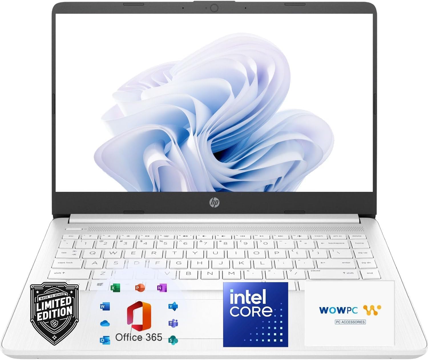 HP Ultrabook Laptop with Office 365 - Copilot AI - Intel Core | Thin & Portable, Anti-Glare Display, 1TB OneDrive + 64GB SSD, Win11, Fast Charge and 12hrs Battery, Fast, Smart, Essential, no Mouse