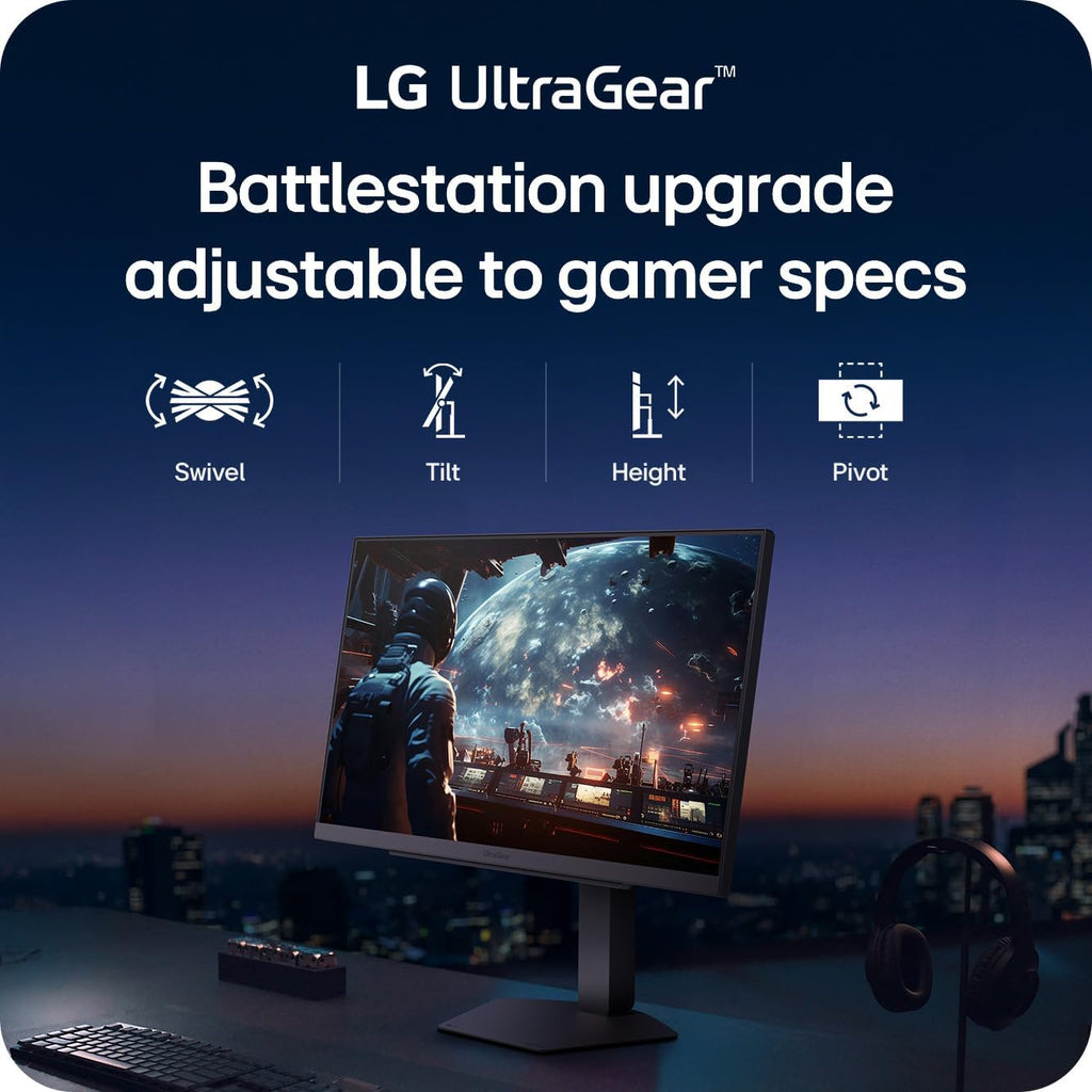 LG 27G810A-B 27-inch Ultragear 4K UHD (3840 x 2160) IPS Gaming Monitor, Dual Mode UHD 180Hz or FHD 360Hz, 1ms, NVIDIA G-Sync, AMD FreeSync Premium, VESA DisplayHDR 400, HDMI 2.1, Black