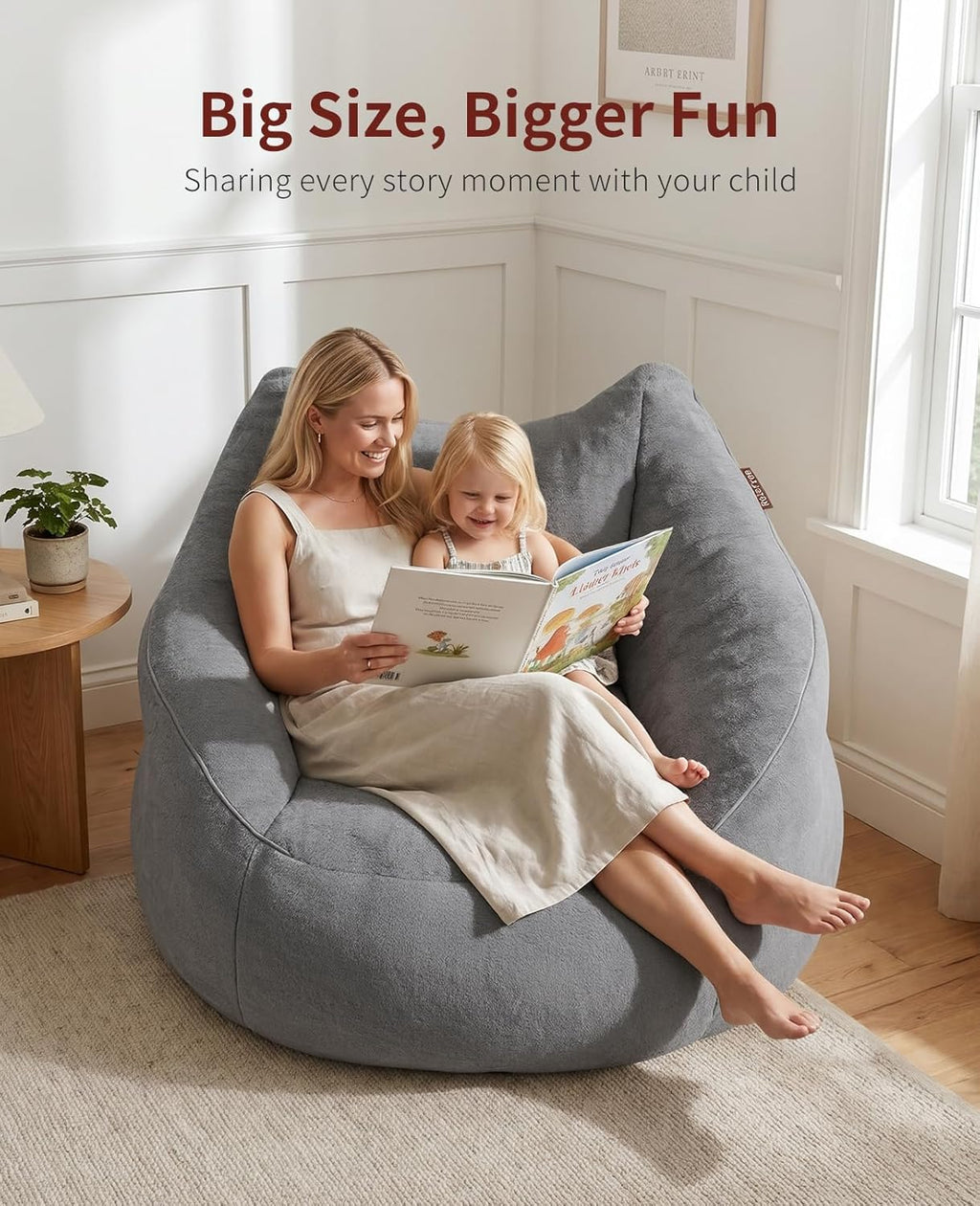 Relefree Cafy Bean Bag Chair for Adults,Oversized Reading Chair with Armrests,Memory Foam Filling Comfy Chair,Giant Cozy Adult Bean Bag Chair,Large Lazy Living Room Chair for Bedroom,Reading Nook