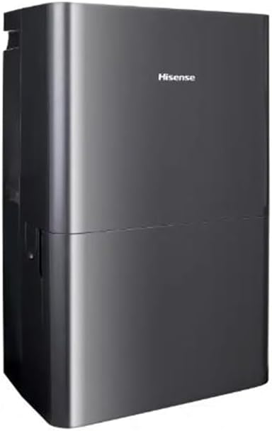 Hisense 50-Pint 3-Speed Built-in Pump Dehumidifier, 3 Modes (Auto, Continuous, Manual), LED display, Noise level 48 dB, up to 4500 sq ft, 115v – DH7021KP1G (Renewed)
