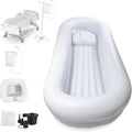 Bedside Shower Bath Kit,Inflatable Bed Bath,Medical grade PVC Bedside Shower Bathtub Kit,Bed Baths for the Disabled,Suitable for Disabled People, Elderly Pregnant Women, Etc (Double layer)