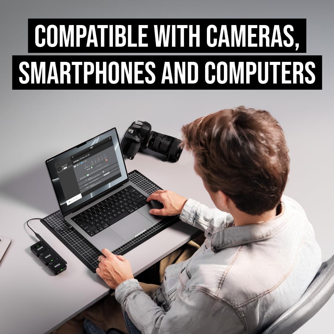 RØDE Wireless GO III (Gen 3) – Compact Wireless Mic – Pristine Audio, 32-bit Float Recording, Automatic Level Control, for Phones, Cameras and Computers (Black)
