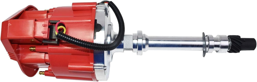 A-Team Performance - Marine Electronic Distributor HEI 65K Volts 4.3L - Compatible with Chevy V6 Mercruiser OMC Volvo Pleasurecraft ChrisCraft Crusader Yanmar, Red