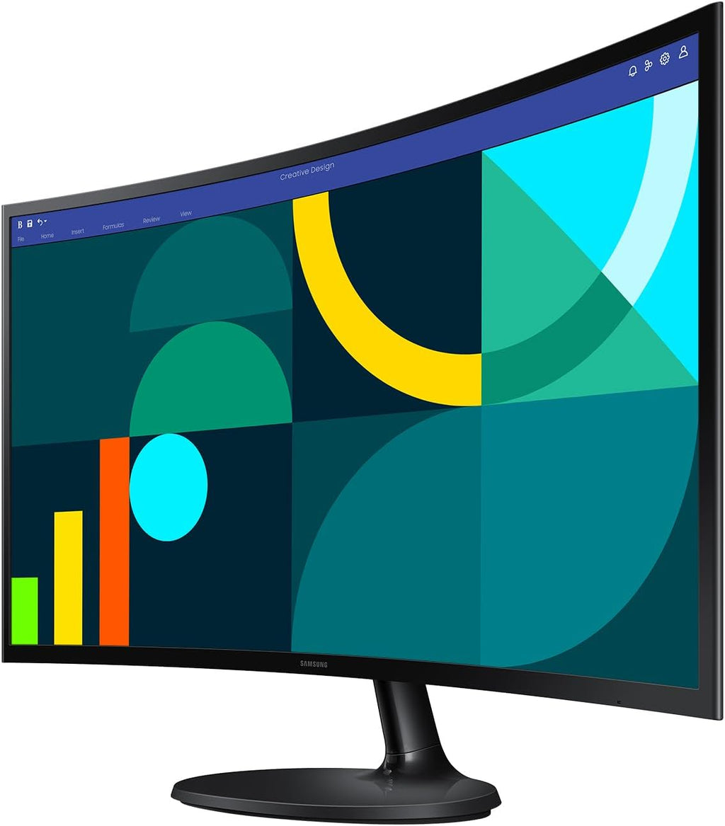 Samsung 27" Essential S3 (S36GD) Curved Monitor - FHD, 1800R Curved Screen, 100Hz, Eye Saver Mode, Game Mode, HDMI D-sub, LS27D36CGANXZA