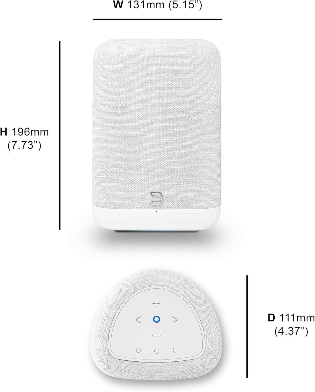 Bluesound Pulse Flex Wireless Bluetooth Hi-Res All-in-One, AirPlay 2, Spotify Connect, Alexa Skills, Multi-Room Audio Speaker - White/Pebble