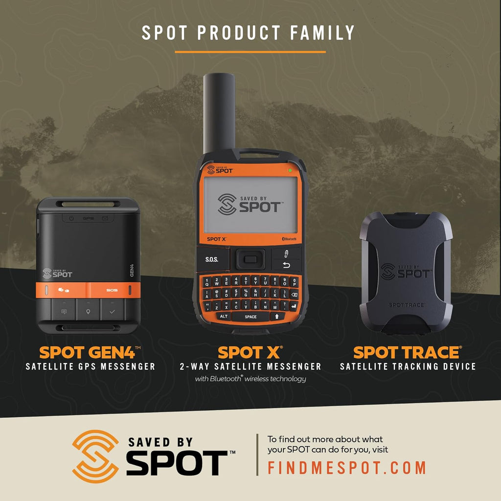 Spot Gen 4 Satellite GPS Messenger | Handheld Portable GPS Messenger for Hiking, Camping, Outdoor Activities | Globalstar Satellite Network Coverage | Subscription Applicable