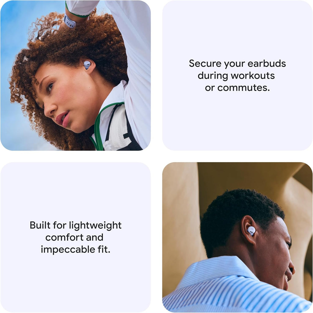 Google Pixel Buds 2a - Wireless Bluetooth Earbuds with Active Noise Cancellation and Transparency Mode - Lightweight, Comfortable Fit - 20-Hour Battery - Water Resistant - Built for Gemini - Hazel