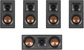 Klipsch Home Theater Speaker Bundle: 2 Pairs R-41M Bookshelf Speakers + R-52C Center Channel Speaker (Black)