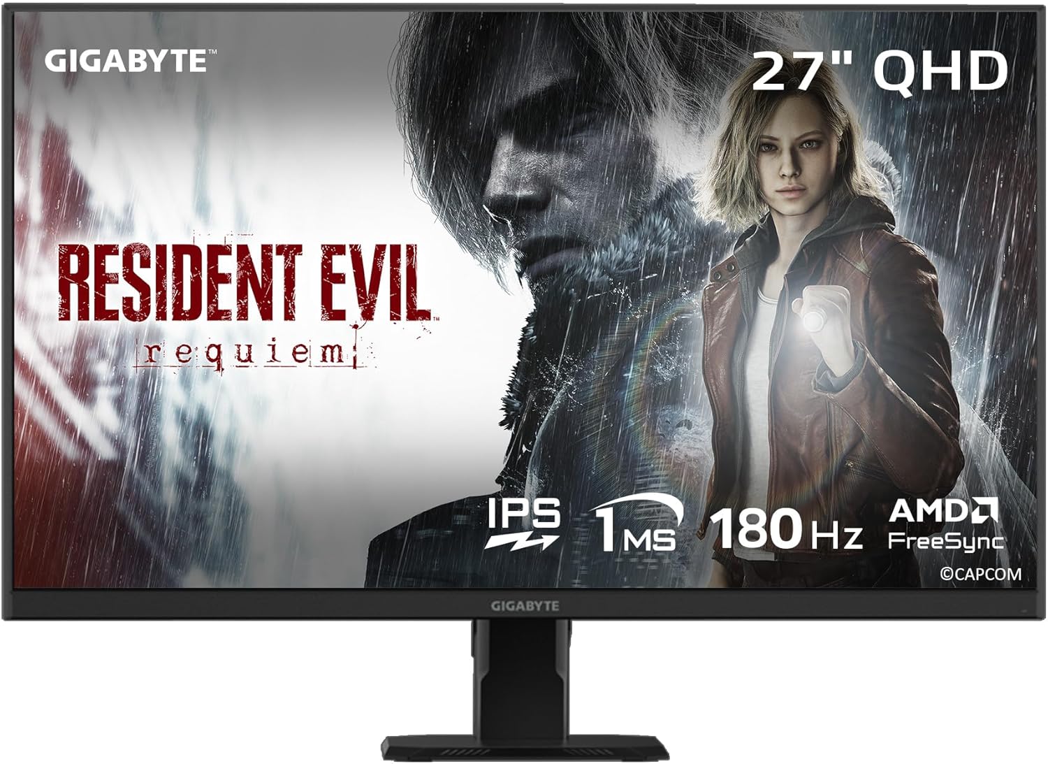 GIGABYTE - GS27QA SA - 27" IPS Gaming Monitor - QHD 2560x1440-180Hz - 1ms MPRT - AMD FreeSync - HDMI, DP - Black