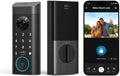 eufy Security Video Smart Lock E330, 3-in-1 Camera+Doorbell+Fingerprint Keyless Entry Door Lock, Smart Built-in Wi-Fi Deadbolt for Front Door, Auto Lock, 8 GB Built‑in Storage, Easy Installation