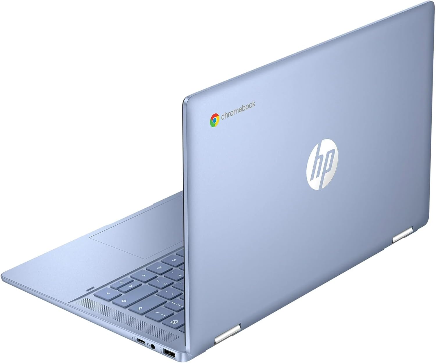 HP Convertible 2-in-1 Chromebook in Blue 14" Touch FHD Intel 4-Core up to 3.40GHz 4GB Ram 64GB Storage 4K Graphics Super-Fast WiFi Chrome OS (14b - Renewed)