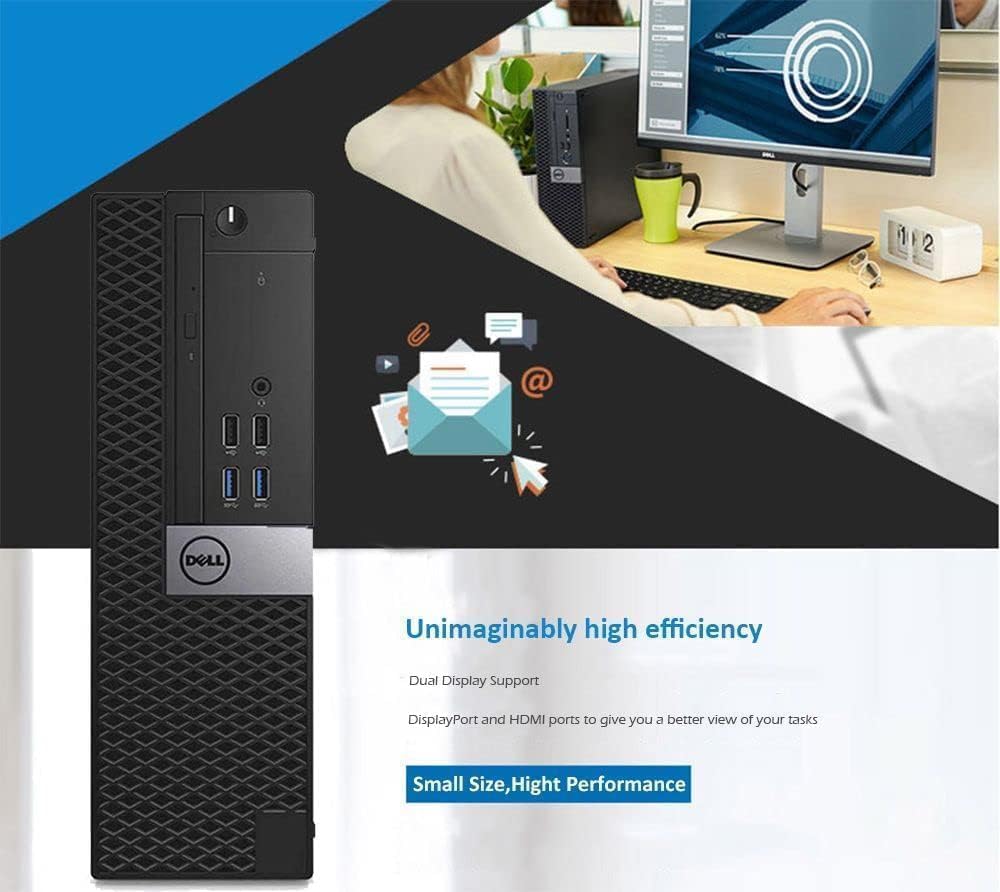 Dell Optiplex 3040 SFF Business Desktop PC, Windows 11 Pro 64bit, Core i5-6500, 8GB RAM, 256GB Solid State Drive, Mouse, Keyboard, RJ45 (Renewed)