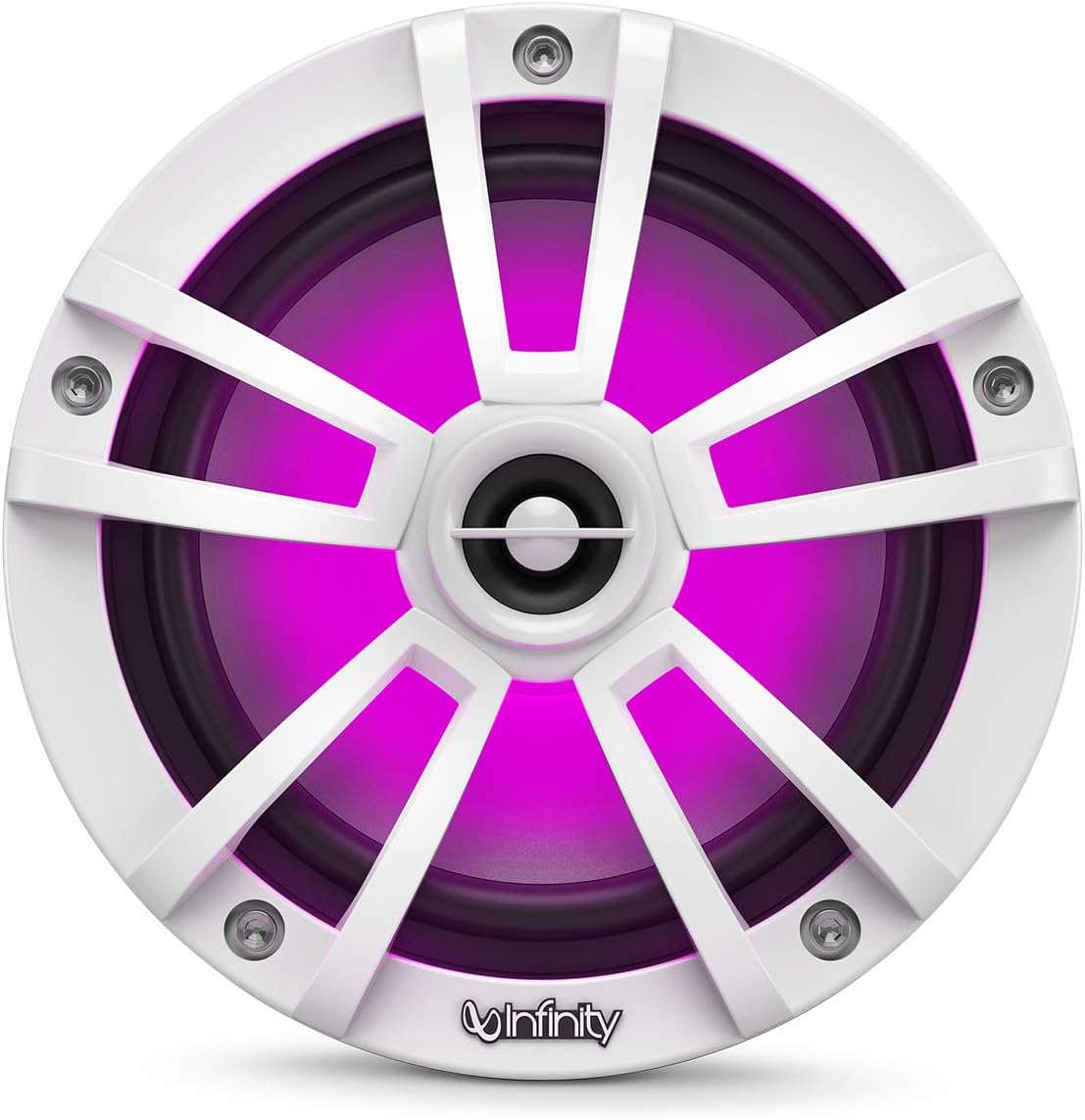 Infinity 622MLW Marine 6.5 Inch RGB LED Coaxial Speakers - White
