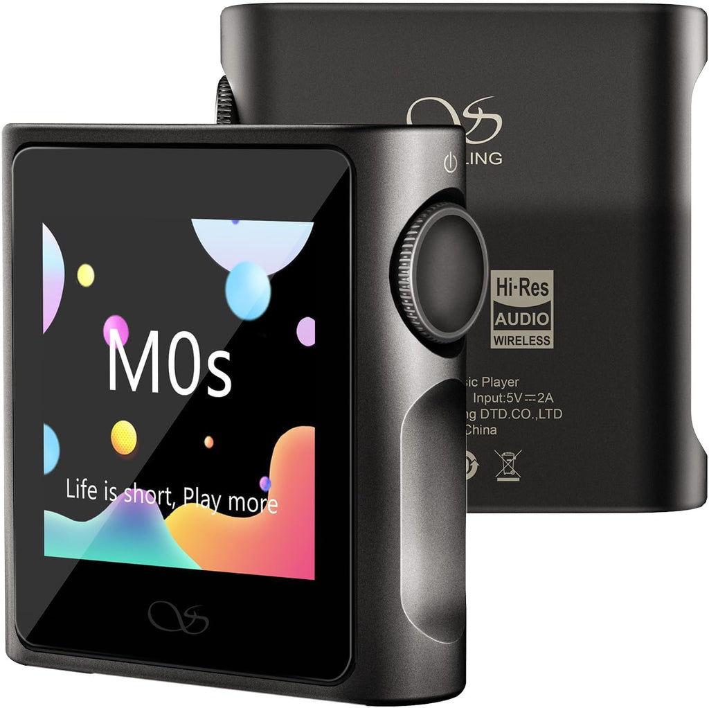 SHANLING M0s Portable MP3 Player Hi-Res Audio Players, 1.54" Touch Screen Hi-Fi MP3 Player with Bluetooth 5.0 LDAC, USB DAC/Amp, Up to 10 Hours Playback – Titanium