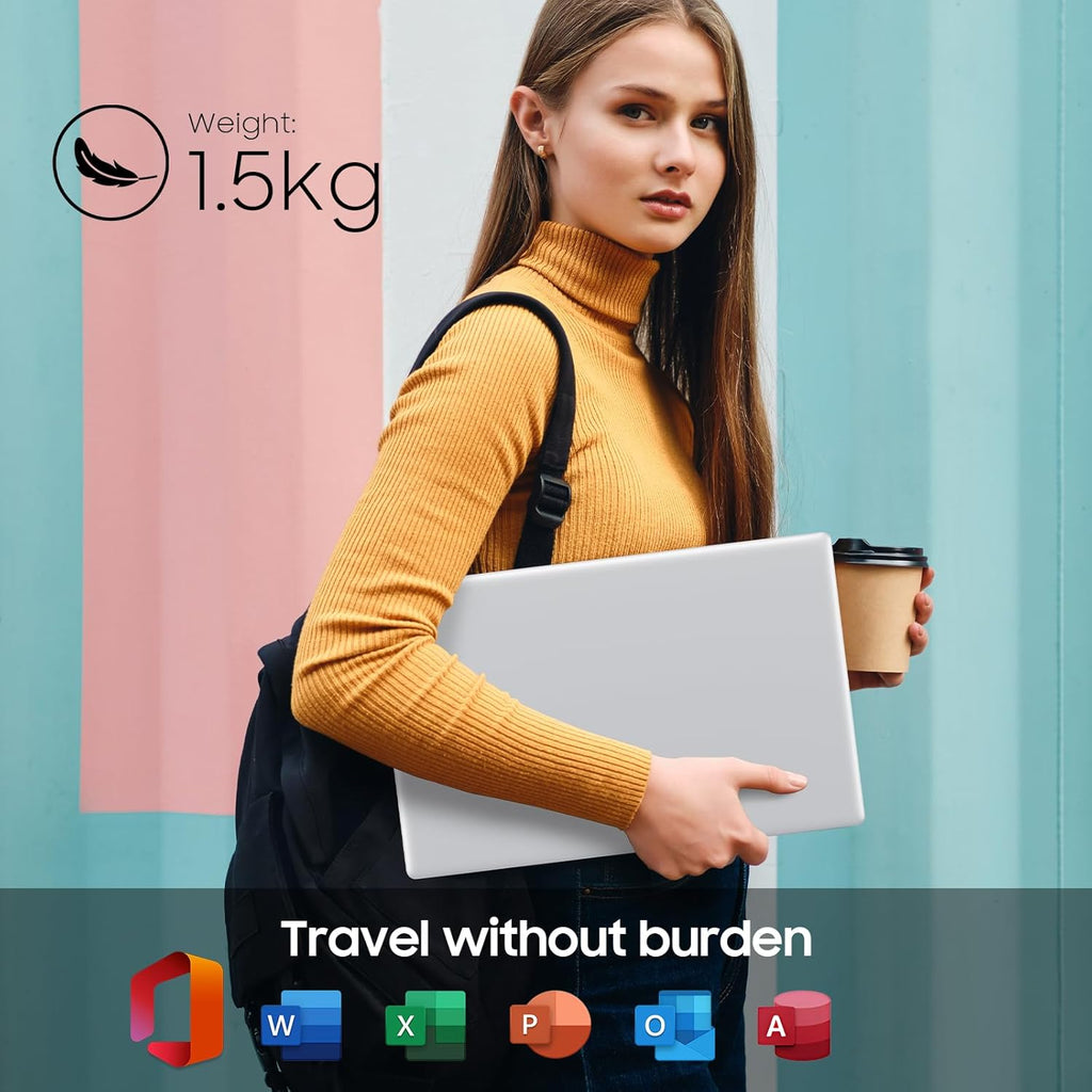 EYY 15.6" Laptop Computer, Win 11 Laptops with 8GB RAM 256GB SSD, Celeron N4000 Processor, 100% sRGB Screen, for Business, Student & Everyday Tasks, 5000mAh Battery, Dual Band WiFi
