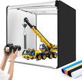 Photo Studio Light Box, 32"x32" Professional Dimmable Shooting Tent Kit with 210 LEDs Lights & 4 Color Backgrounds for Product Photography