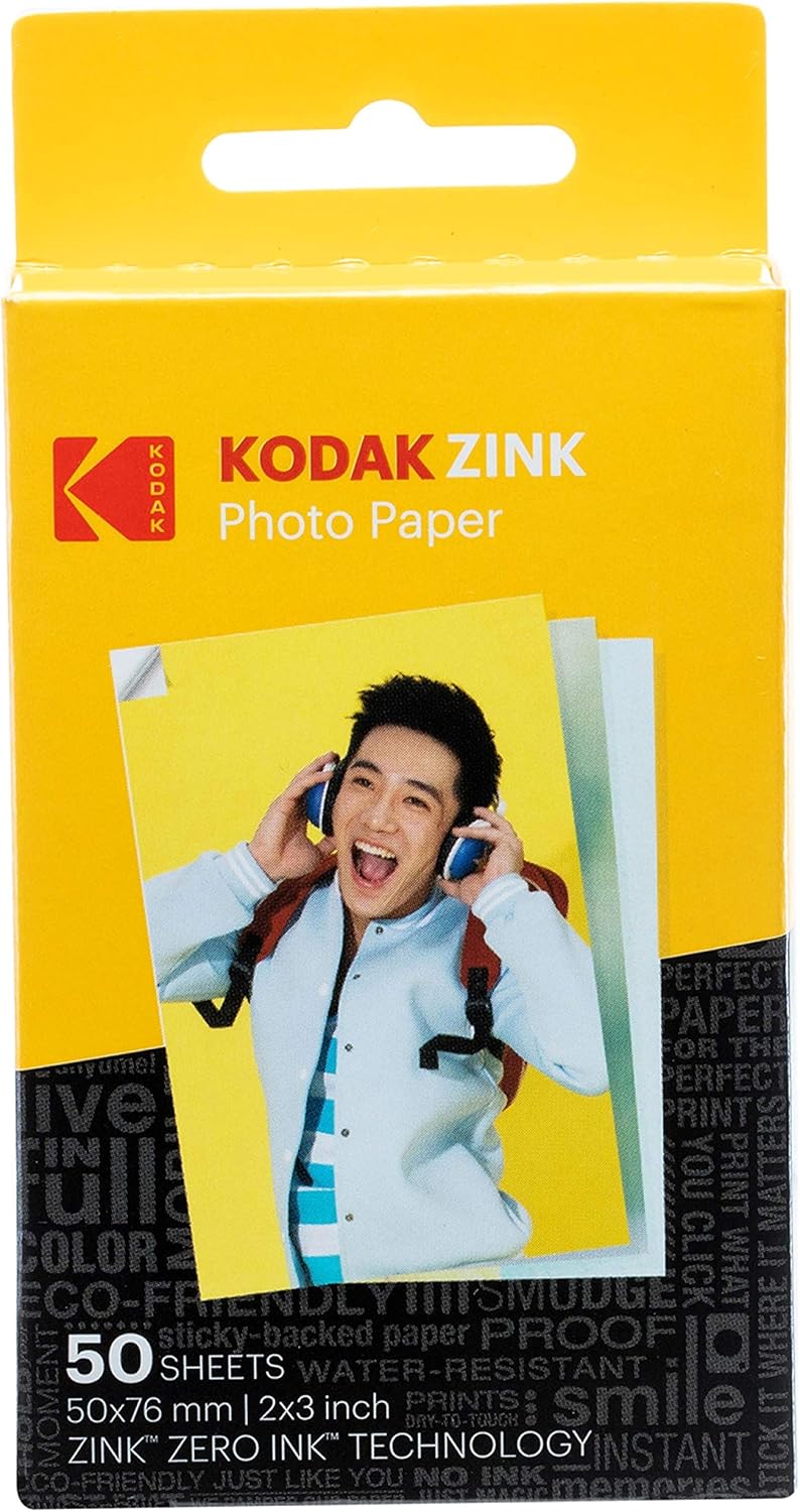 Kodak Step Touch-White with Premium Zink Photo Paper (50 Sheets)