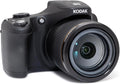 Kodak PIXPRO AZ653 Astro Zoom Digital Camera, 65x Optical with 20MP Sensor, 24mm Wide Angle, 1080p HD Video, OIS, WiFi, Black