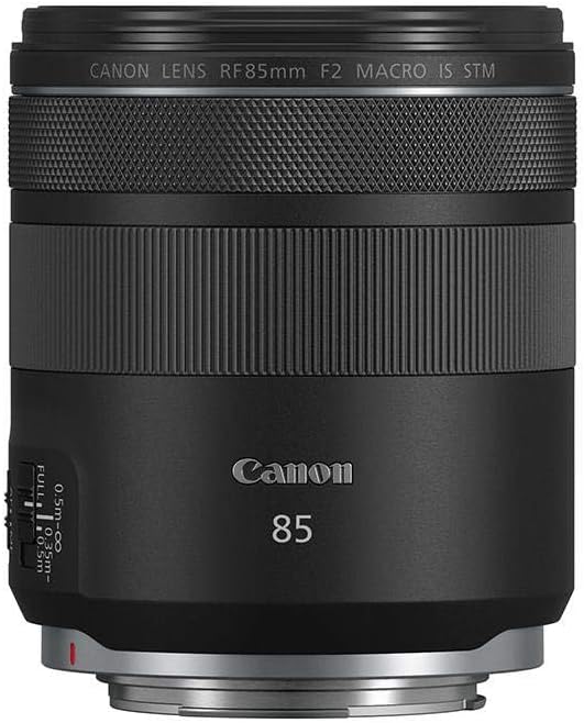 Canon RF 85mm F2 Macro is STM, Compact Medium-Telephoto Black Lens (4234C002)