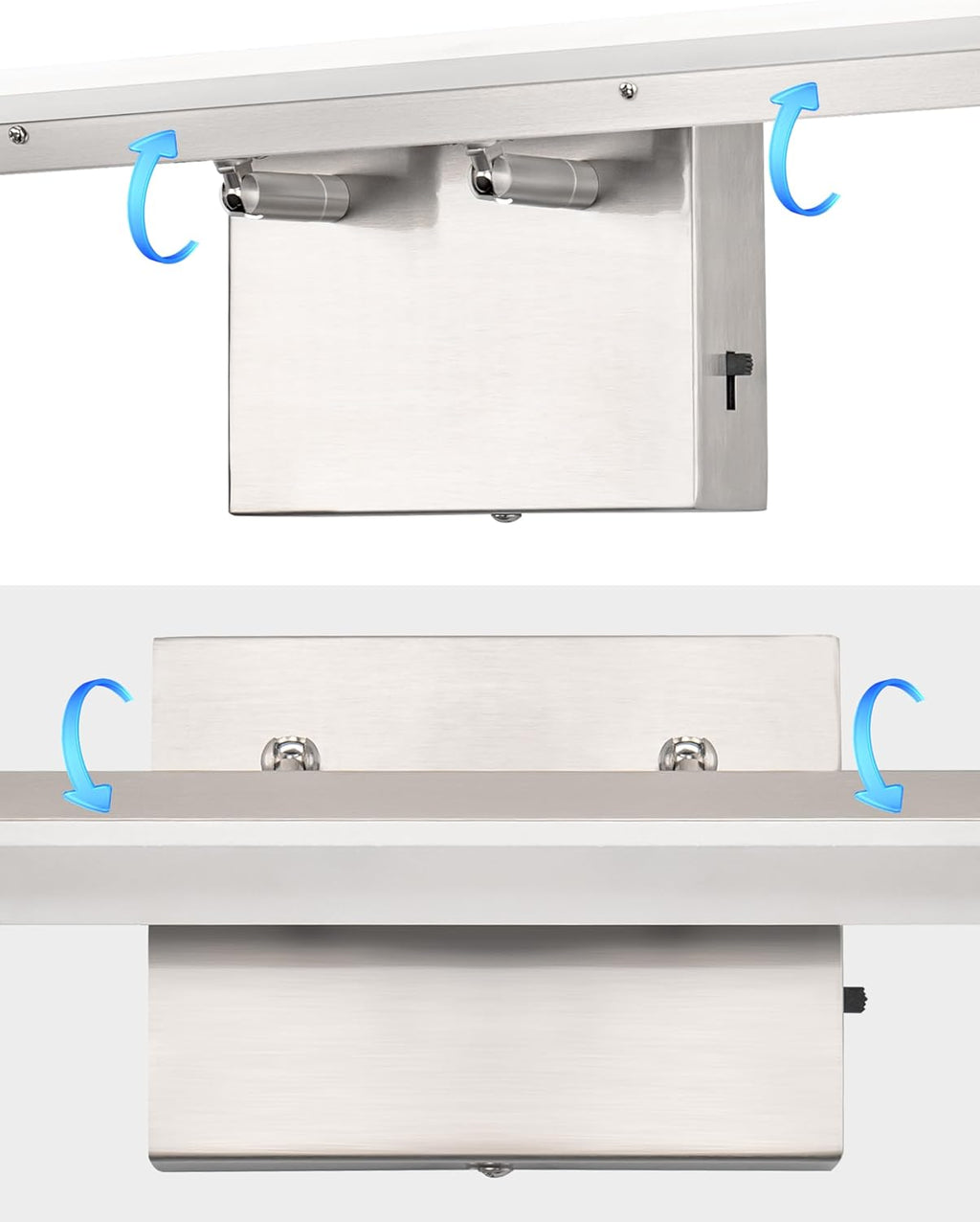 L LOHAS LED 48-Inch Bathroom Vanity Light Bar Over Mirror, Brushed Nickel Modern Bathroom Light Fixtures, 3CCT Adjustable LED Vanity Lights for Living Room Wall