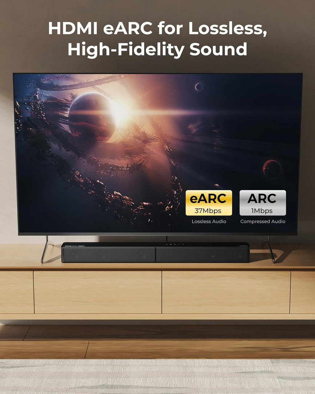 ULTIMEA 5.1CH Surround Sound Bar with Subwoofer, Dolby Atmos, VoiceMX, BassMX, APP, 300W Soundbar for Smart TV, Home Theater Surround Sound System for TV, Bluetooth 5.4, Poseidon M60 (2026 Model)