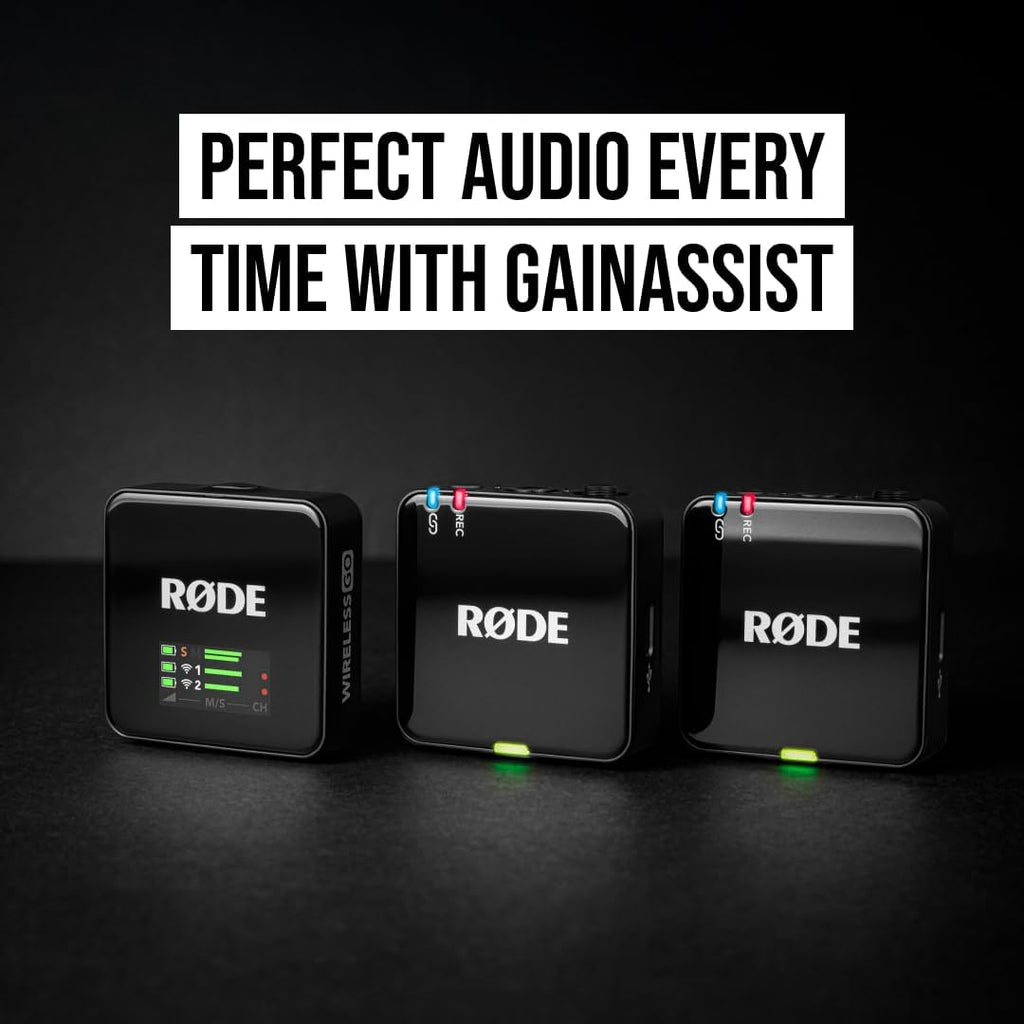 RØDE Wireless GO III (Gen 3) – Compact Wireless Mic – Pristine Audio, 32-bit Float Recording, Automatic Level Control, for Phones, Cameras and Computers (Black)