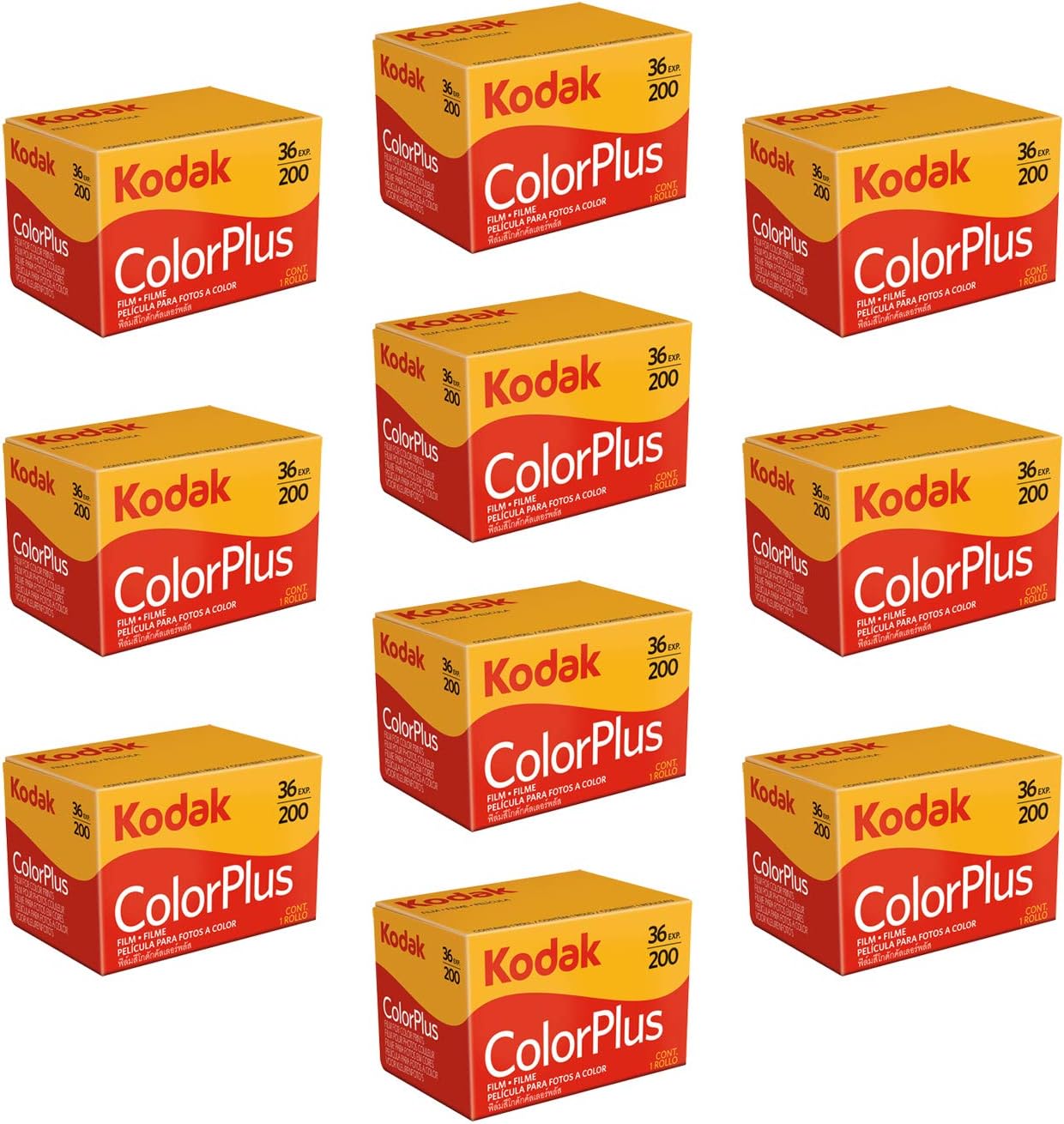 Kodak colorplus 200 asa 36 exposure, (10 Rolls) Pack of 1