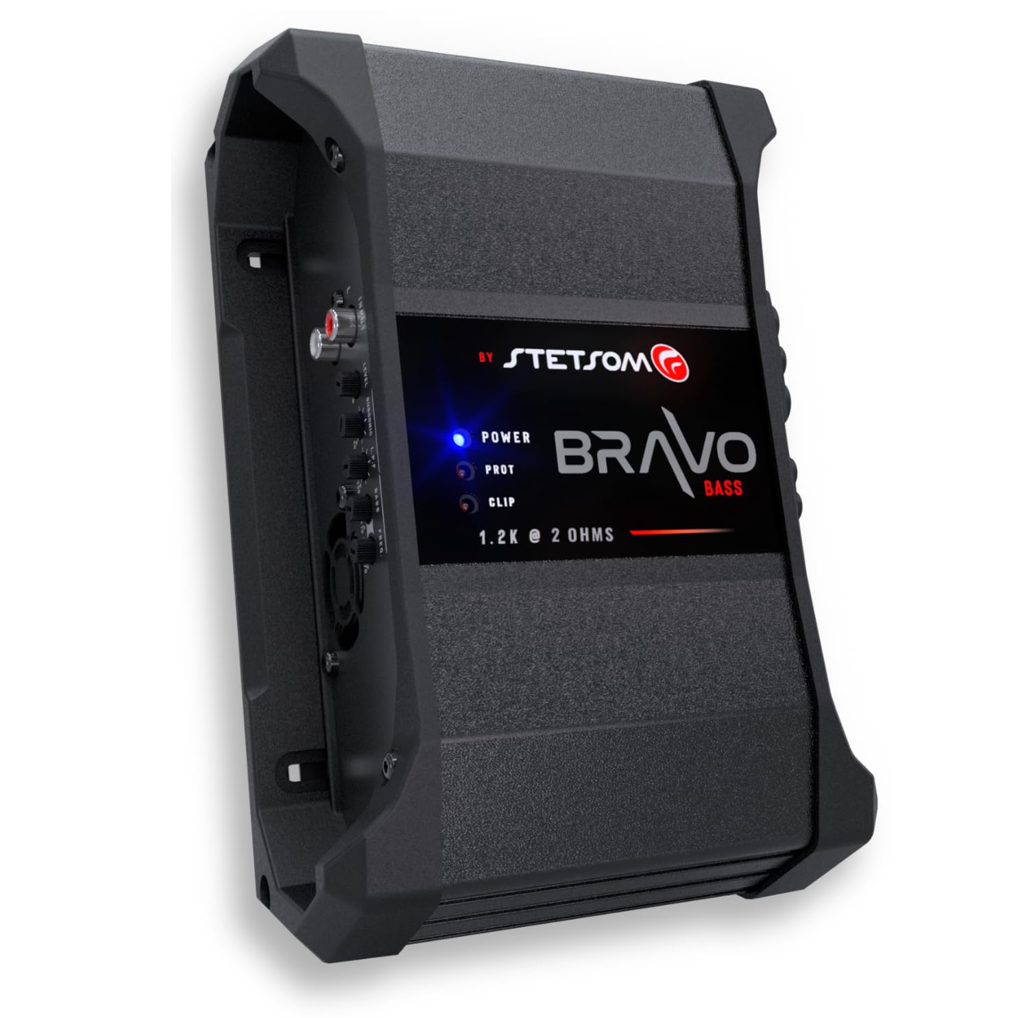 Stetsom Bravo BASS 1200 2 Ohm - Mono Car Amplifier, 1200.1 1.2K Watts RMS, 2Ω Stable Car Audio, Monoblock, HD Sound Quality, Crossover & Bass Boost, Car Stereo Speaker Subwoofer MD, Smart Coolers…