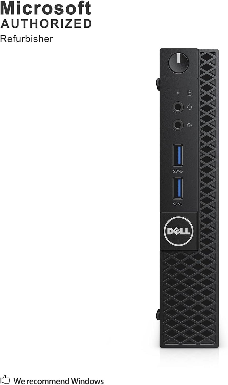 Dell OptiPlex 3060 Mini Desktop, Windows 11 Pro Micro PC Computer, Intel Core i5-8500T, 256GB SSD, 8GB RAM, WiFi, Bluetooth, LAN/RJ-45 (Renewed)