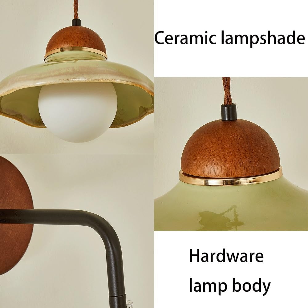 Mid-Century Artisan Iron Sconce, Handcrafted Industrial Wall Hanging Lamp with Rich Walnut Texture Finish; Elegant Decorative Lighting Fixture for Sophisticated Bedroom, Corridor and Studio