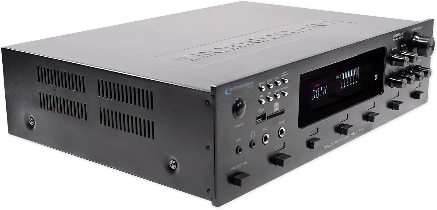 Technical Pro H12X500UBT 6000w 6-Zone 12-Speaker Home Theater Bluetooth Receiver