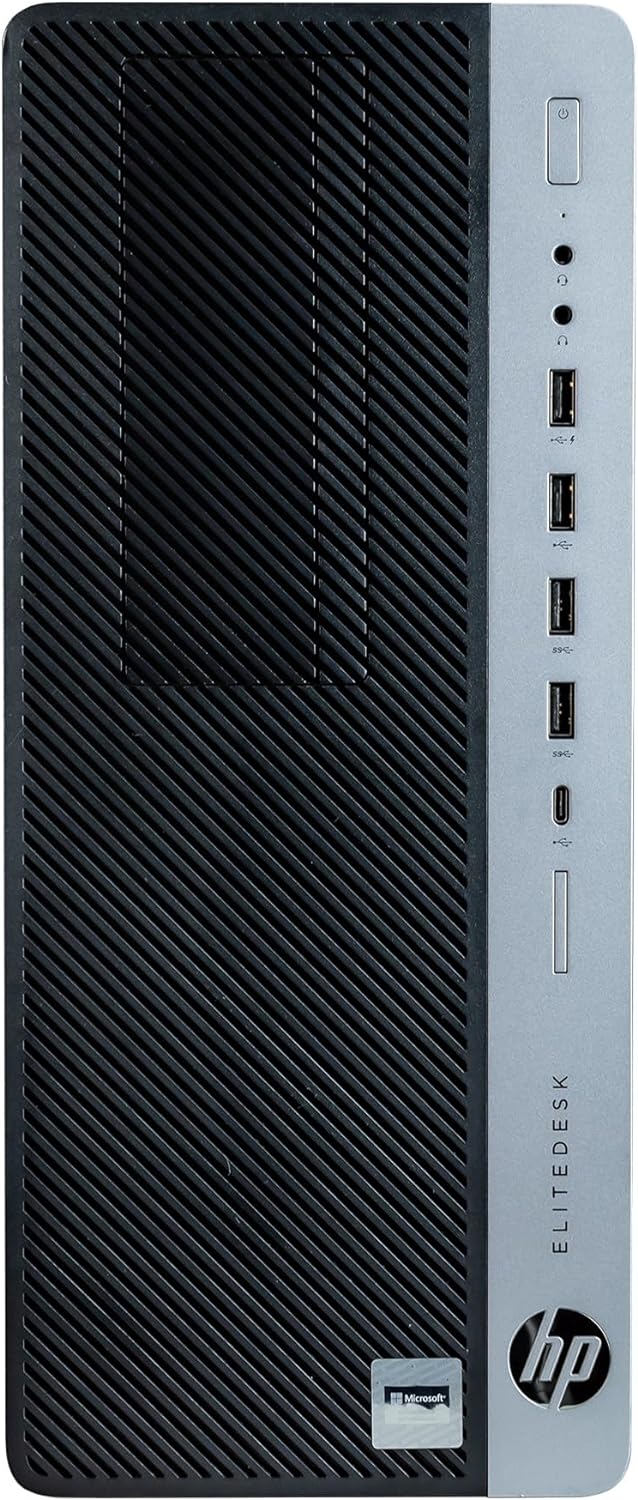 HP EliteDesk 800G4 Tower Desktop Computer | Hexa Core Intel i7 (3.4) | 32GB DDR4 RAM | 1TB SSD Solid State | Windows 11 Professional | Home or Office PC (Renewed), Black