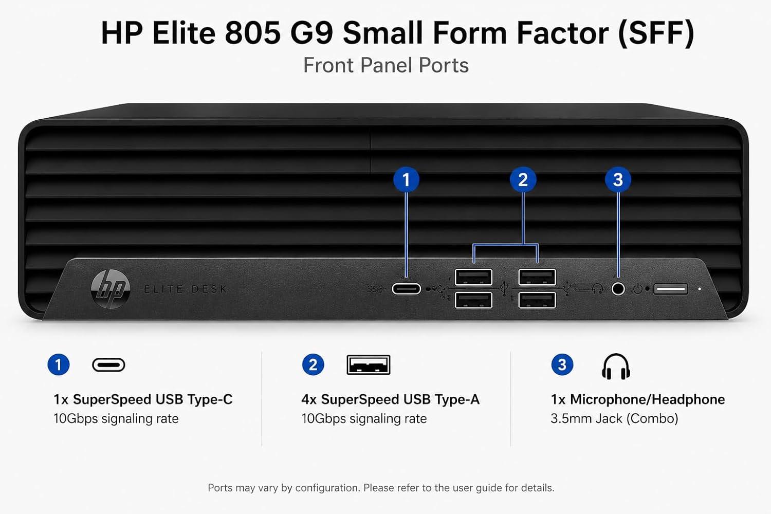 HP Desktop Computer Elite SFF G9| 6-core 5GHz Ryzen-5 Processor(1.3 Times Faster Than Intel i7-1255U) | 16GB DDR5 RAM, 512GB SSD| WiFi| Bluetooth| HDMI, USB, RJ-45| Windows 11 Pro| W/Wired KB & Mouse