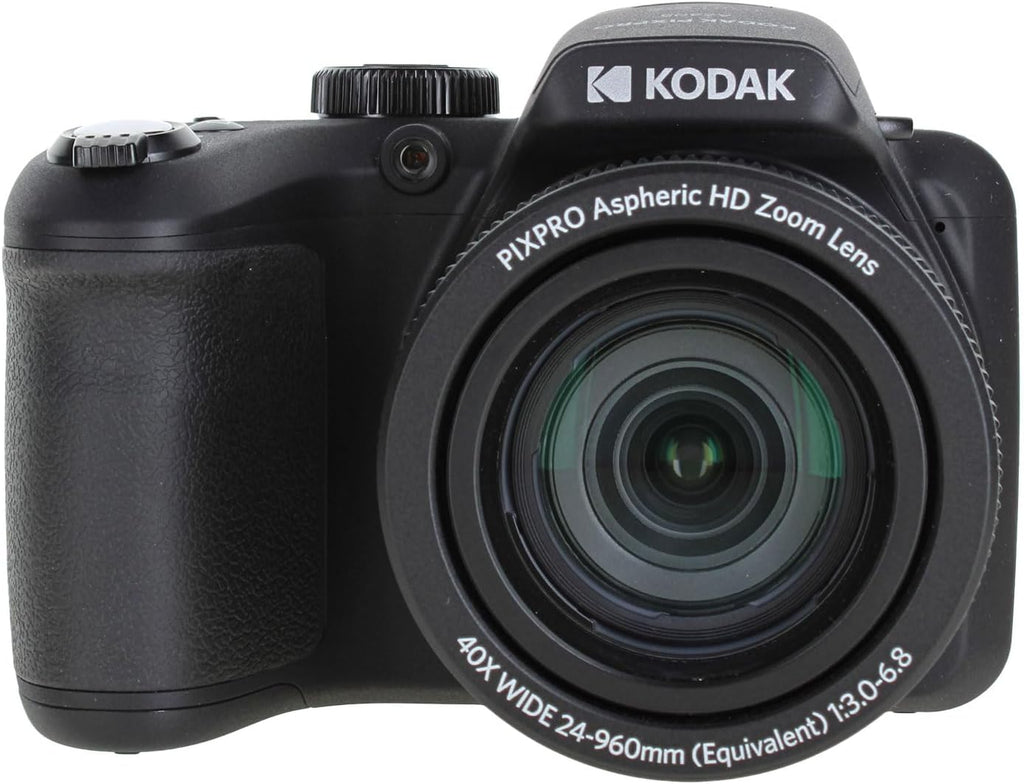Kodak Pixpro AZ405 Digital Camera in Black (AZ405BK) Bundle Including: 128 GB Memory Card, Rechargeable Batteries, Case, Flexible Tripod, Neck Strap, Lens Caps, Full Cleaning Kit, More Accessories