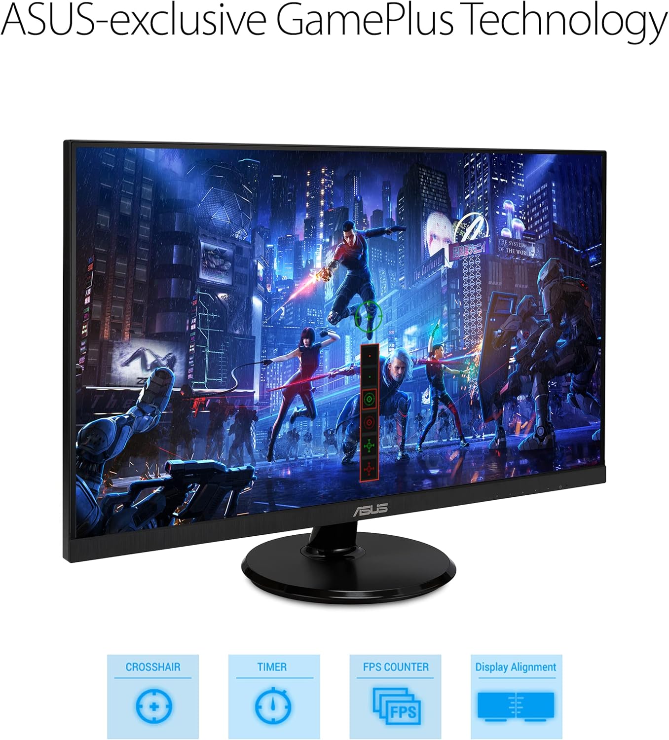 ASUS 27” 1080P Monitor (VA27DQ) - Full HD, IPS, 75Hz, Speakers, Adaptive-sync/FreeSync™, Low Blue Light, Flicker Free, VESA Mountable, Frameless, HDMI, VGA, DisplayPort, Tilt Adjustable, Black