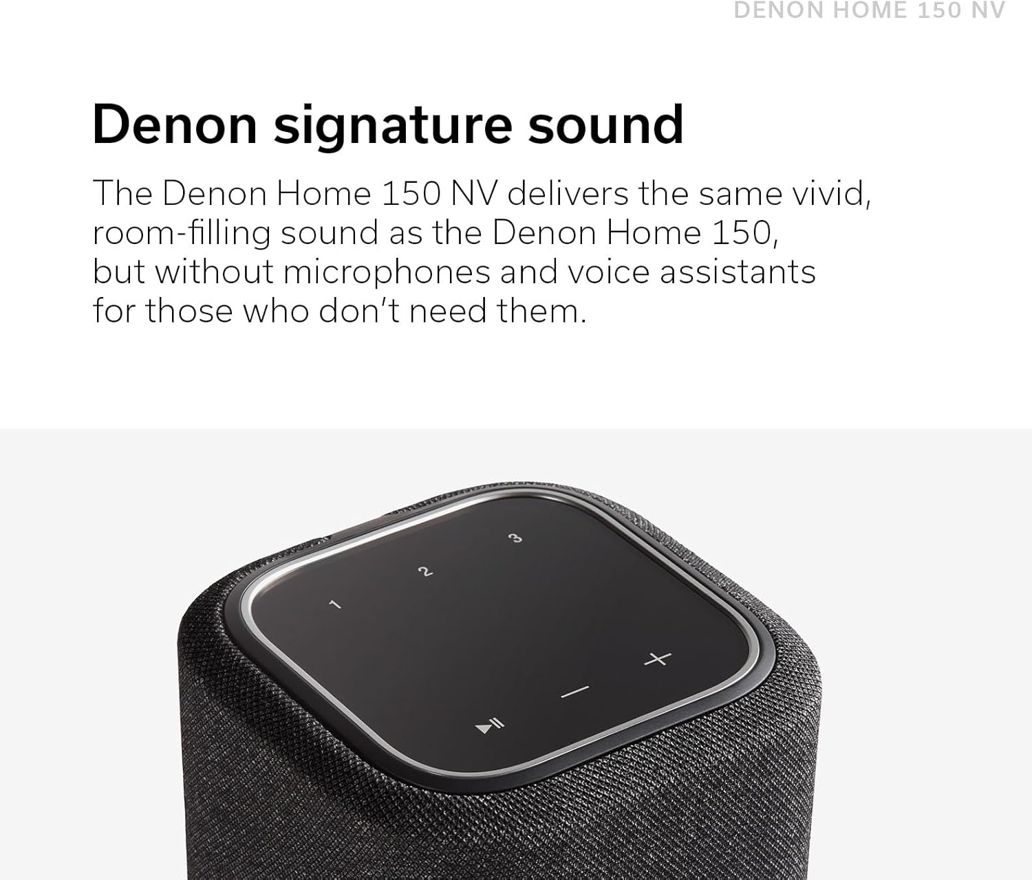 Denon Home 150 NV Home Stereo Wireless Speaker (White), Bluetooth Wireless, 1" Tweeter, 3.5" Woofer, HEOS Built-in, AirPlay 2, Multi-Room Streaming, Simple Setup, Compact Design
