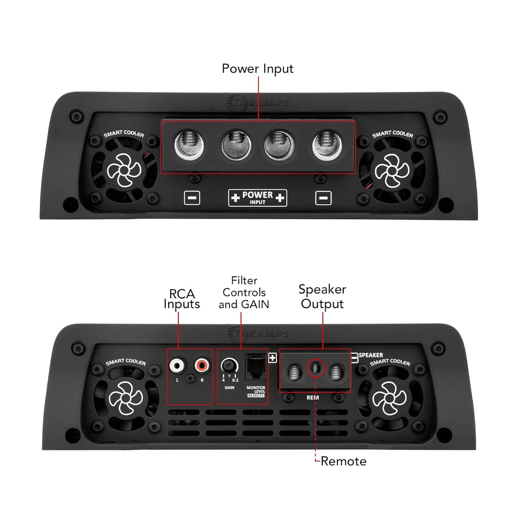 Taramps Bass 15k 1 Ohm 1 Channel 15000 Watts RMS, Mosfet Amplifier with EQ BASS, Gain Control, Class D, Monoblock Digital, Car Audio Amp, Great for Subwoofers
