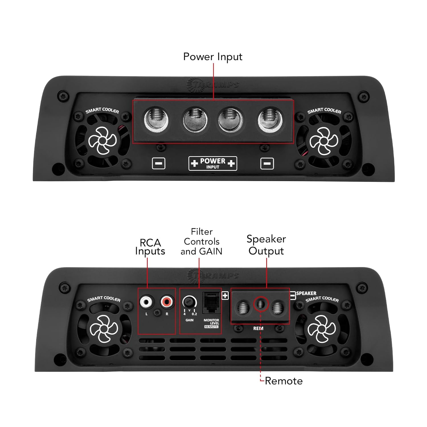 Taramps Bass 15k 1 Ohm 1 Channel 15000 Watts RMS, Mosfet Amplifier with EQ BASS, Gain Control, Class D, Monoblock Digital, Car Audio Amp, Great for Subwoofers