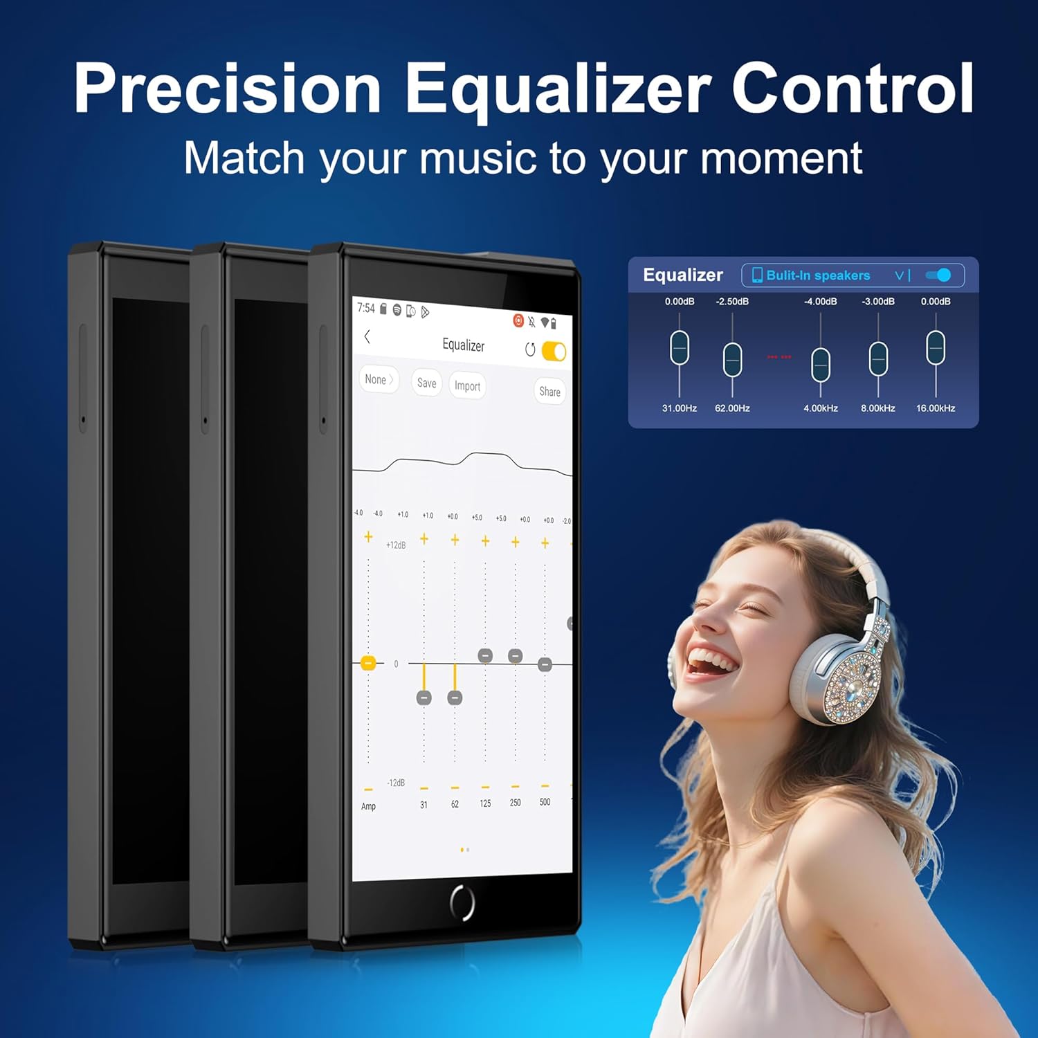 144GB Smart MP3 Player with Bluetooth and WiFi,KeenPlus MP4 4.3" Touch Screen and Android 13 Supports Latest Apps & Browsing,Pre-Installed Spotify,Amazon Music & Mainstream Apps,Parental Controls