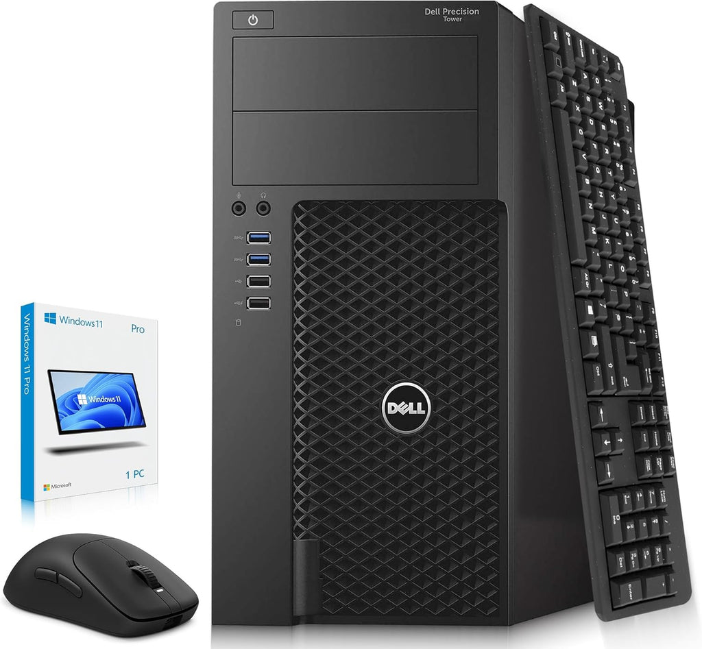 Dell Precision 3620 Mini Tower Desktop Computer – Intel Core i7-6700 6th Gen – 32GB RAM – 1TB SSD – Wireless Keyboard & Mouse – WiFi – Windows 11 Pro – Workstation PC (Renewed)