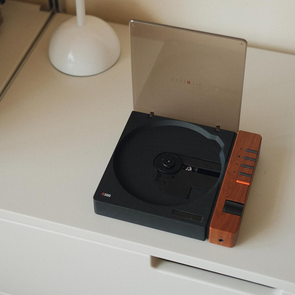syitren R300 CD Player Portable Bluetooth Desktop Retro CD Players for Home,Without Speakers, Rechargeble Battery Small Compact Vintage CD Player,SPDIF Out,Brown
