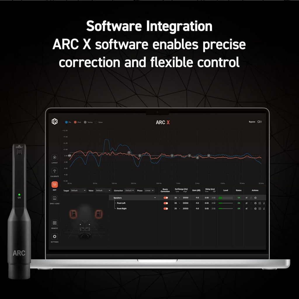 IK Multimedia ARC Studio Room Correction System with High-Precision Analysis Microphone, Advanced Room Correction Software, and Stand-Alone Correction Processor for Pro Audio