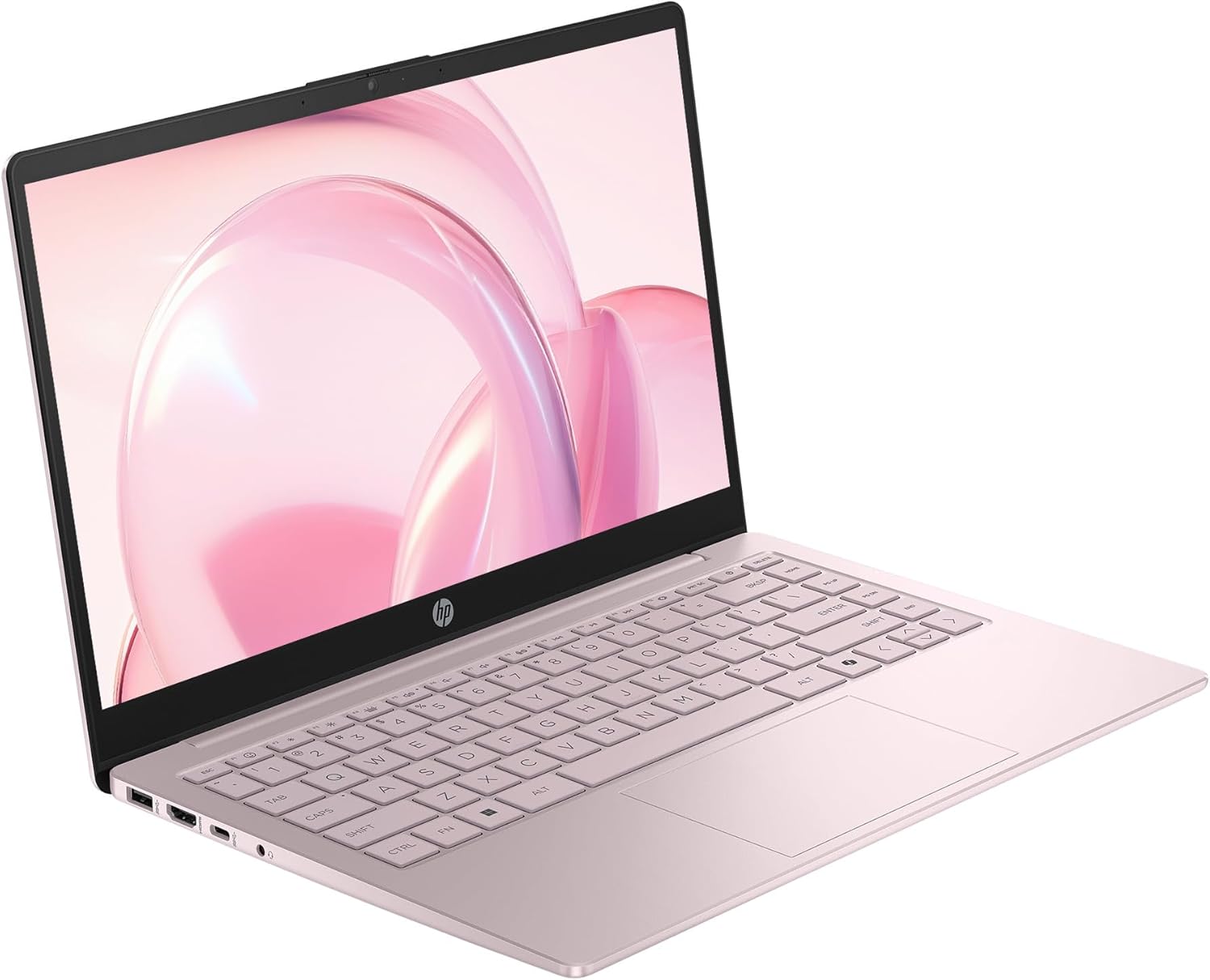 HP 14" Business Laptop Computer, Microsoft Office 365 Included, 4-Core Intel Processor, Windows 11, Tranquil Pink (Tranquil Pink, 128GB Storage)