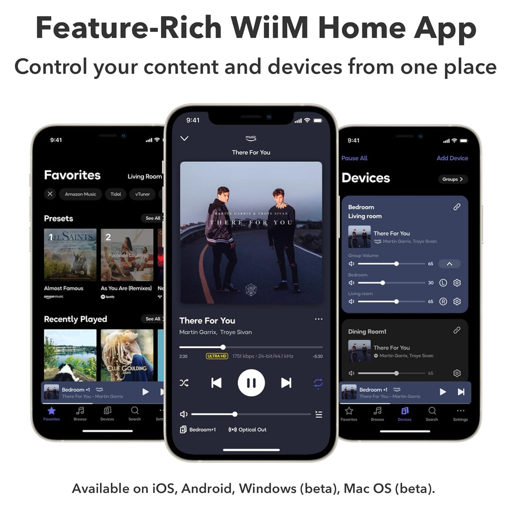 WiiM Amp: Multiroom Streaming Amplifier | Compatible with AirPlay, Google Cast, Alexa | HDMI, Voice Control | Stream from Spotify, Amazon Music, Tidal & More | Space Gray