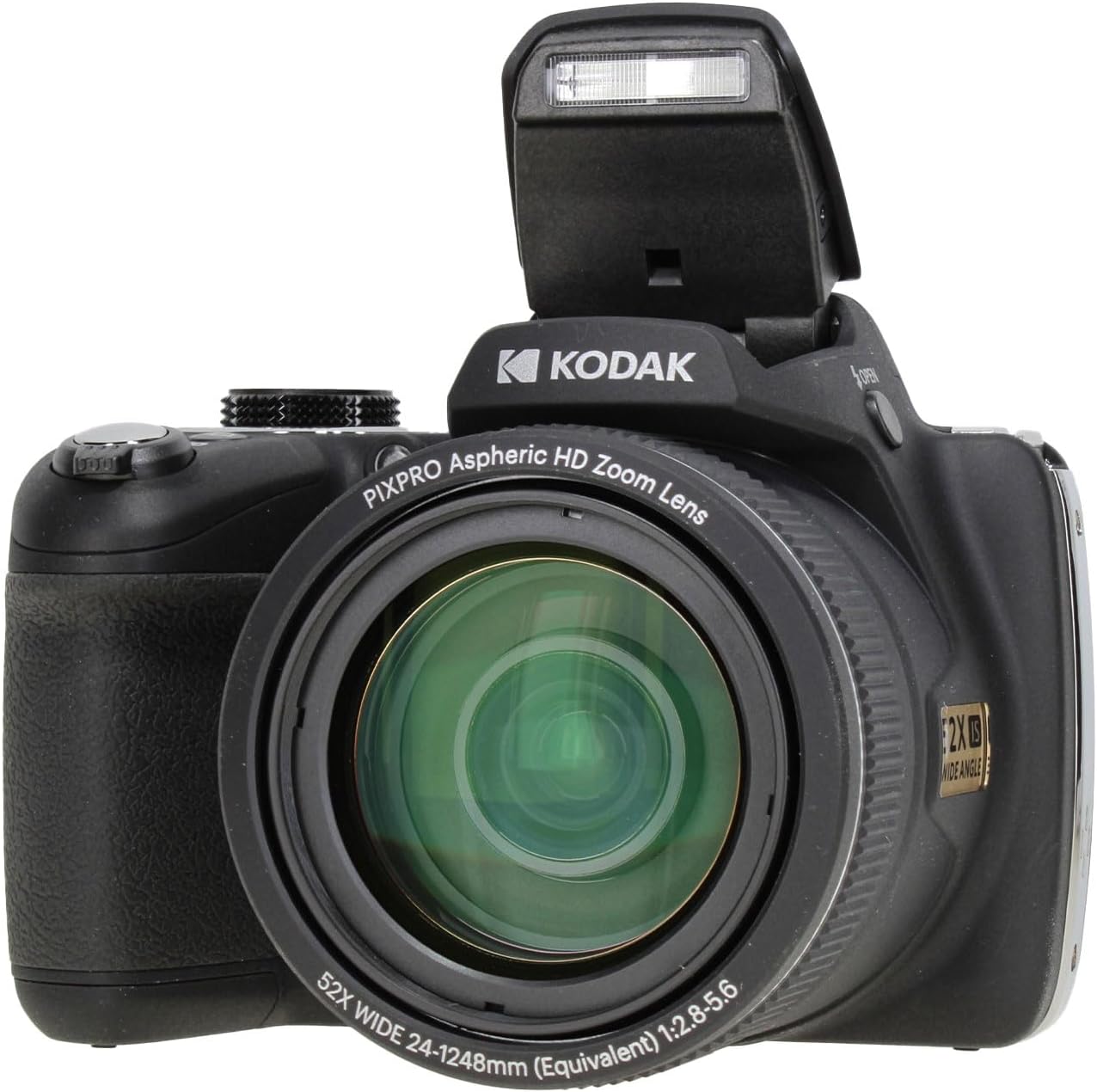Kodak PIXPRO Astro Zoom AZ528 16MP Vlogging Digital Camera (Black) with 52x Optical Zoom 24mm Wide Angle Lens Bundle with 32GB Memory Card + Vlogger Tripod + Bag + Cleaning Kit + More Accessories
