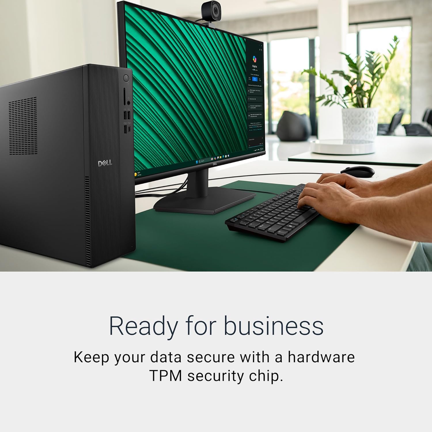 Dell Slim Desktop ECS1250 - Intel Core Ultra 5-225 Processor, UHD Graphics, 16GB Memory, 512GB M.2 SSD, 3.0 SD Card Reader, Wired Keyboard and Mouse, Windows 11 Home, Onsite+Migrate Service