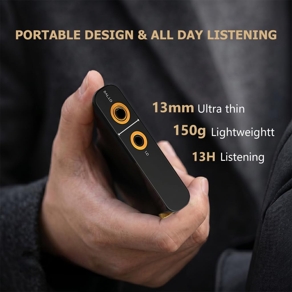 Hi-Res Music Player MP3 with Android - Dual ESS9018Q2M DAC Chips, 13H Playtime Bluetooth 5.2 WiFi USB Digital Audio Player, 4.4mm Balanced Output, Supports ISO/DTS/DSD512