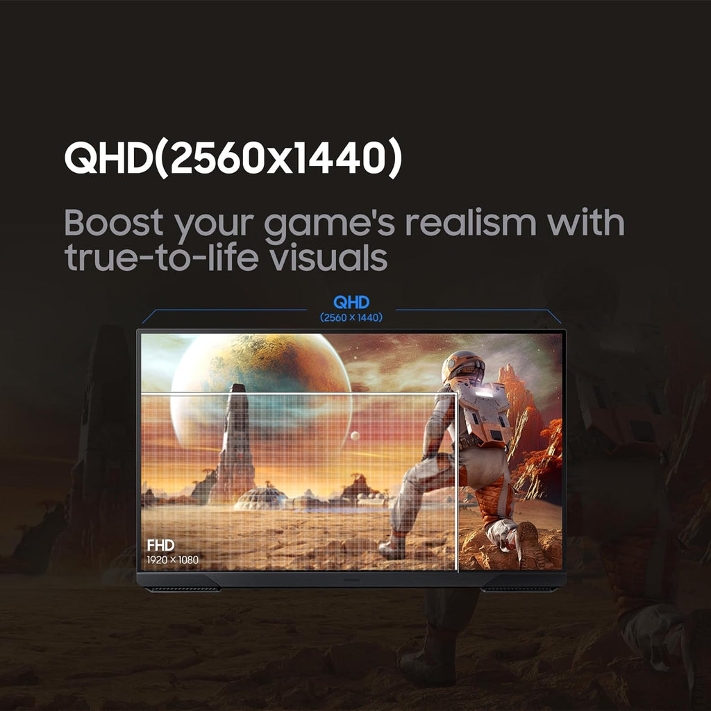 Samsung 27" Odyssey G5 (G51F) Gaming Monitor - QHD (1440P), 180Hz, 1ms, AMD FreeSync, HDR10, Height Adjustable Stand, Black Equalizer, Virtual Aim Point, Auto Source Switch+, LS27FG512ENXZA
